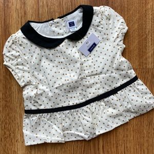 NWT JANIE AND JACK peplum top. 6-12 months
